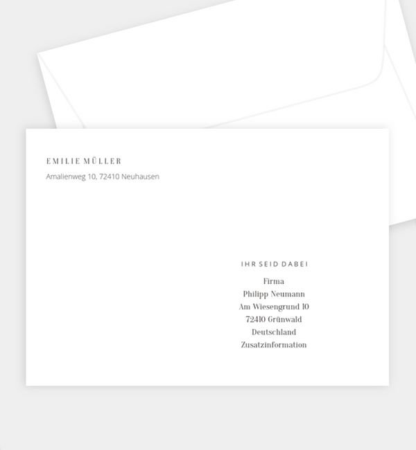 Briefumschlag gerade