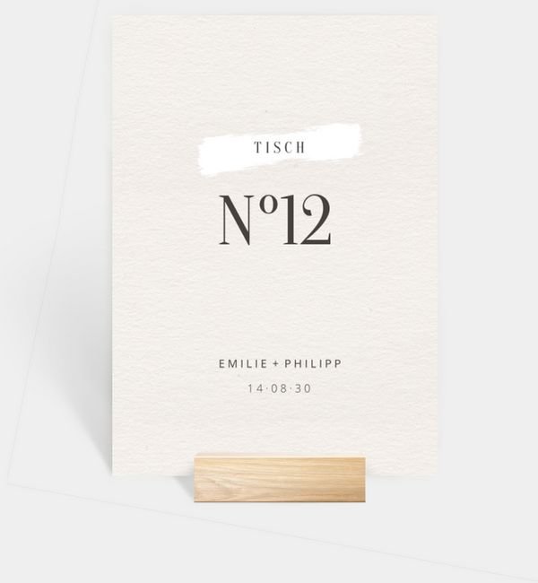 Tischnummern-Karte hoch