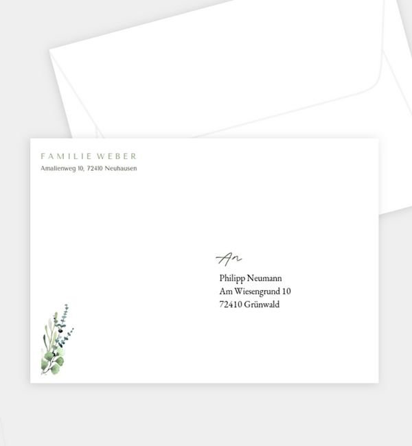 Briefumschlag gerade