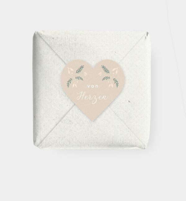 Geschenkaufkleber Herz