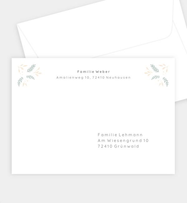 Briefumschlag gerade