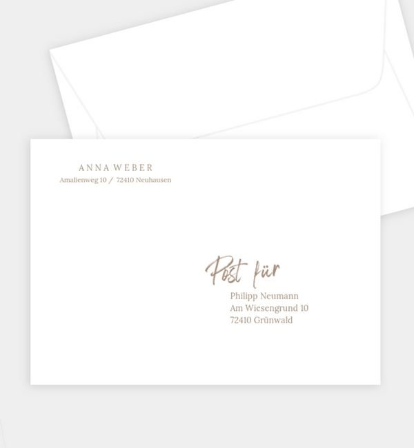 Briefumschlag gerade