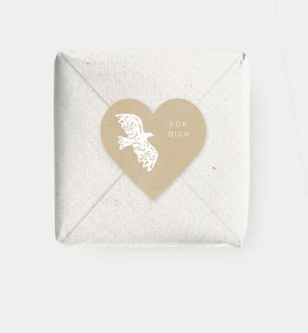 Geschenkaufkleber Herz