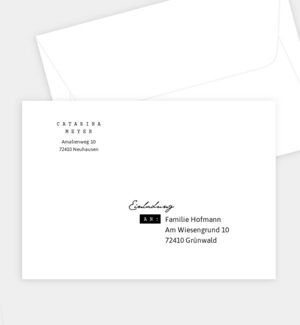 Briefumschlag gerade