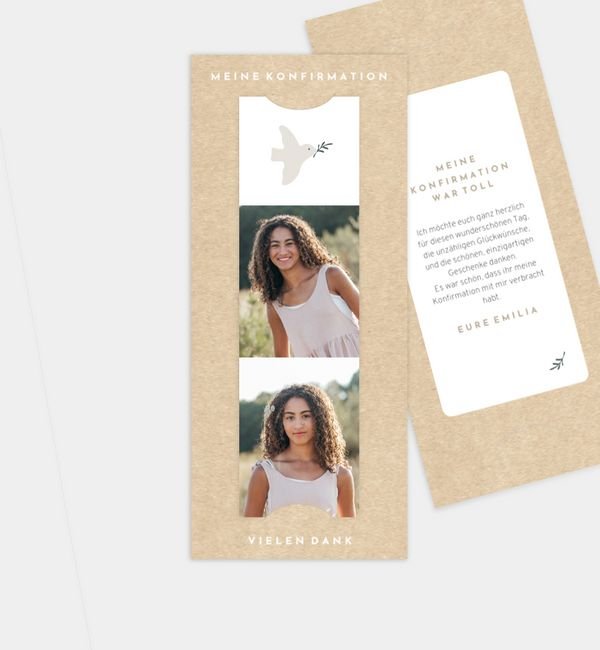 Postkarte mit Fotostreifen