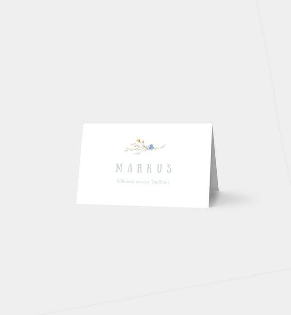 Tischklappkarte quer, horizontale Faltung