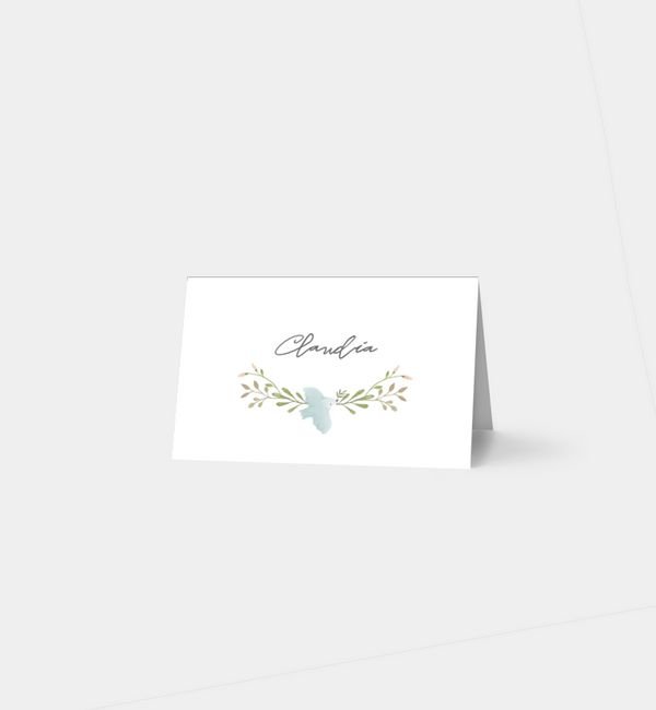 Tischklappkarte quer, horizontale Faltung