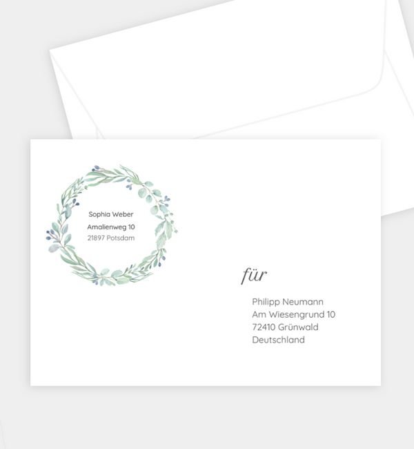 Briefumschlag gerade