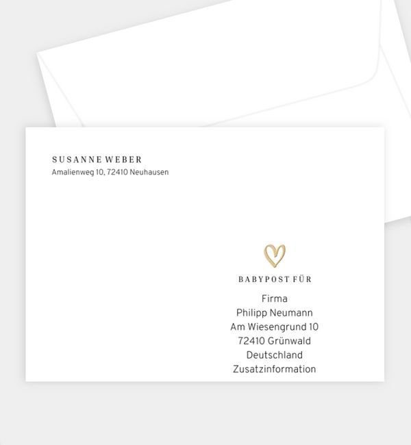 Briefumschlag gerade