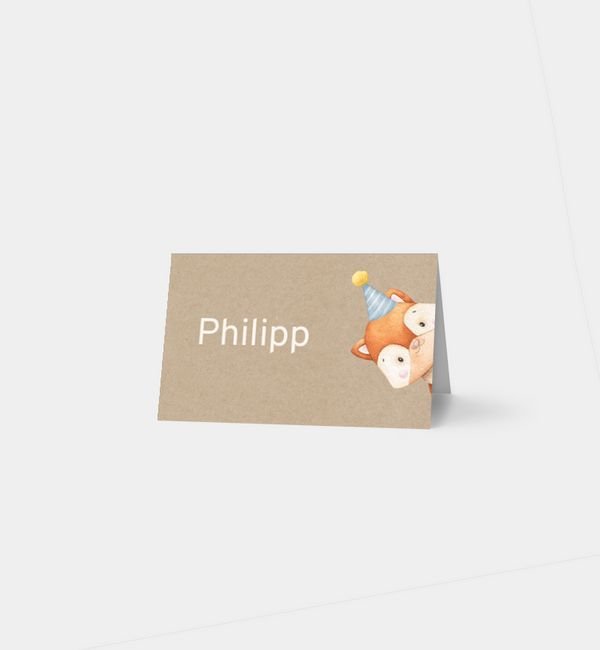 Tischklappkarte quer, horizontale Faltung