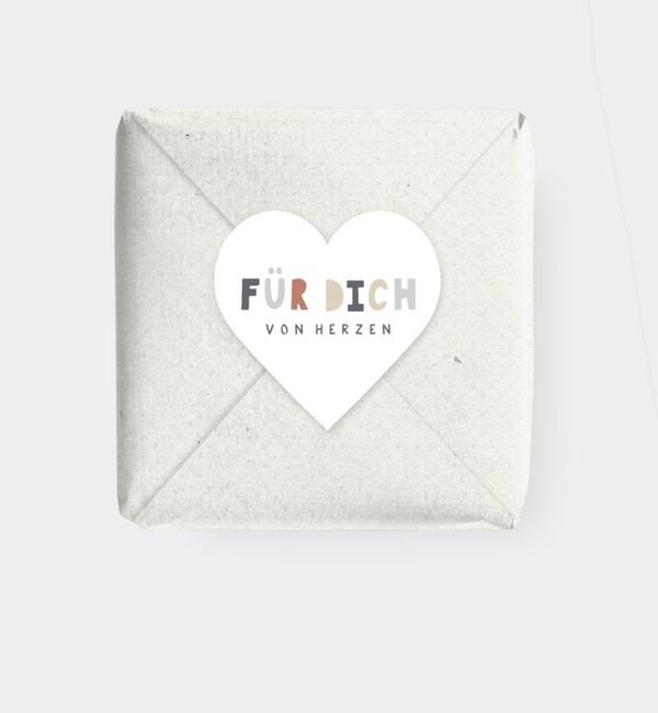 Geschenkaufkleber Herz