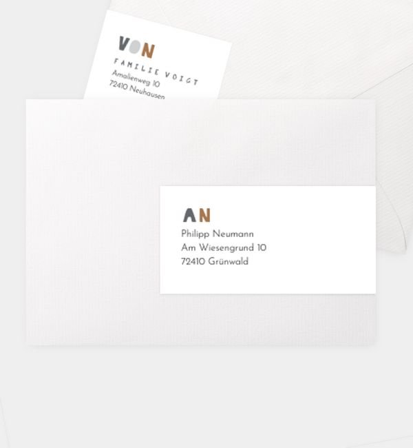 Kombi-Adressaufkleber