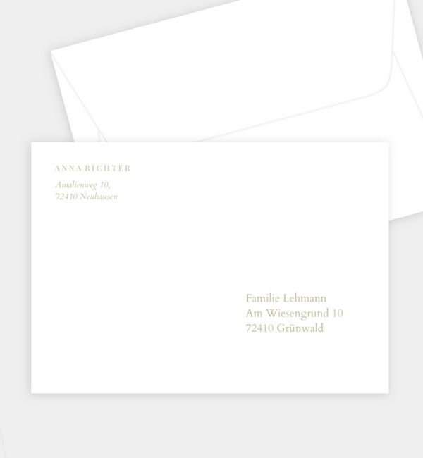 Briefumschlag gerade