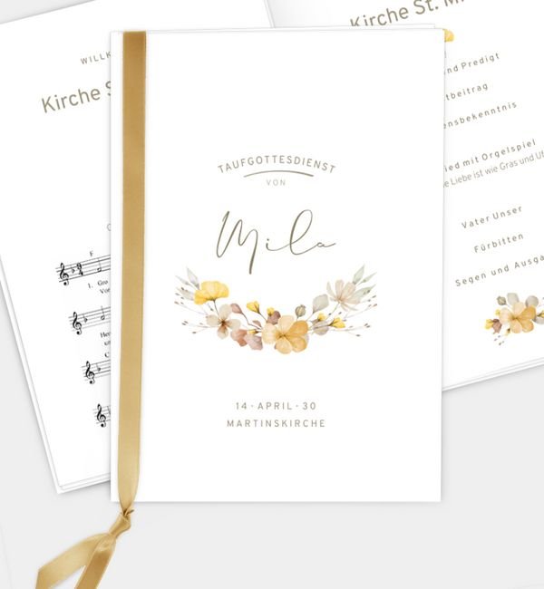 Klappkarte hoch mit Einleger 8-seitig