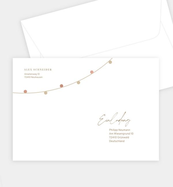 Briefumschlag gerade