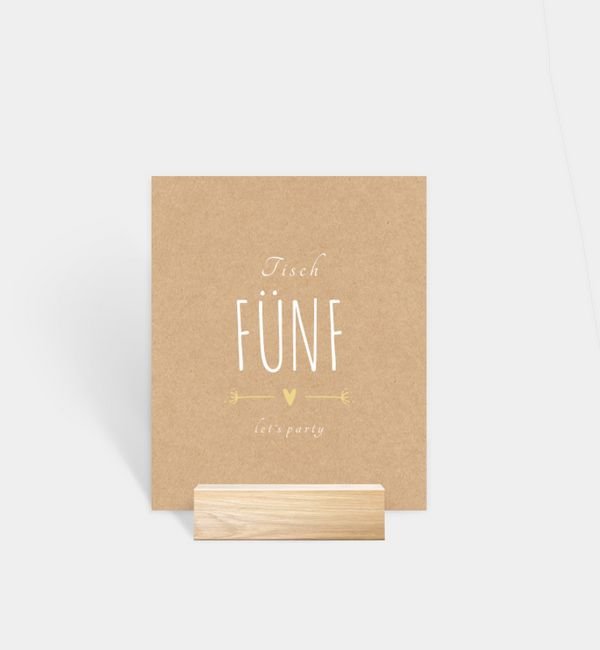 Tischnummern-Karte Polaroid