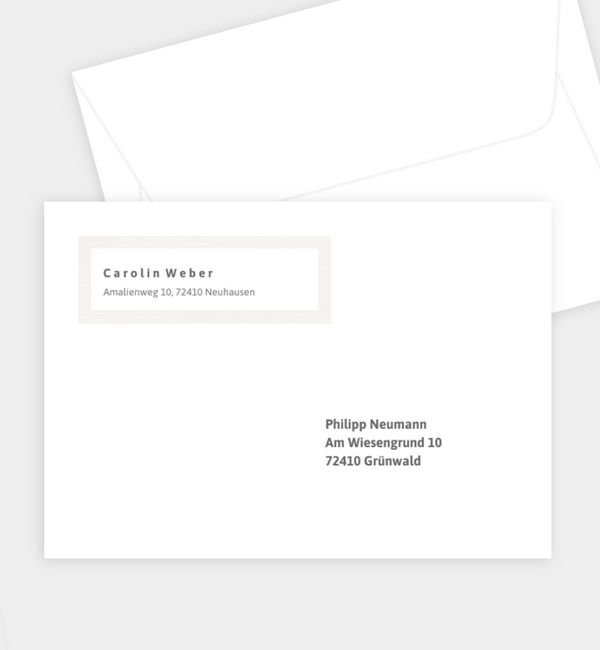 Briefumschlag gerade