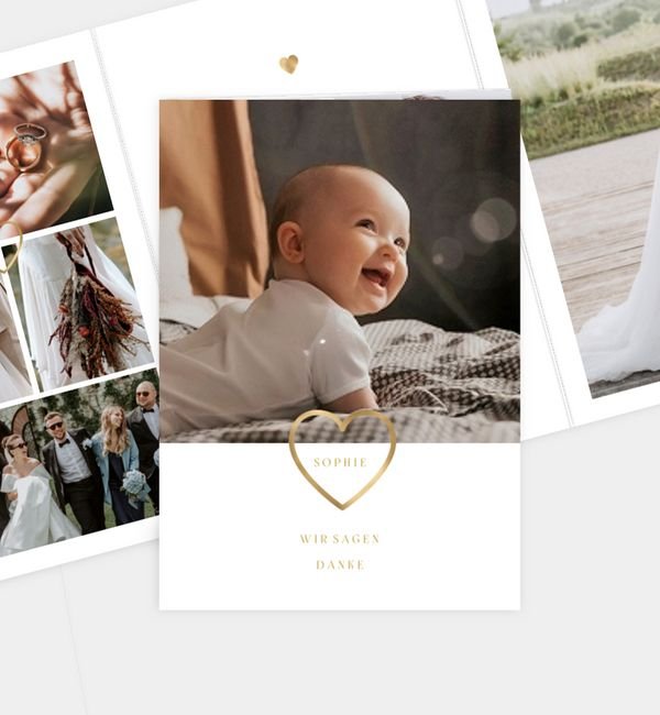 Doppel-Klappkarte hoch