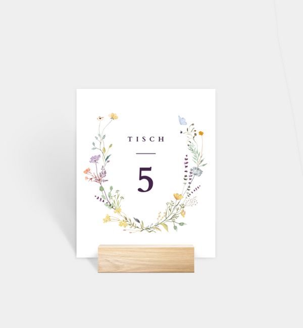 Tischnummern-Karte Polaroid