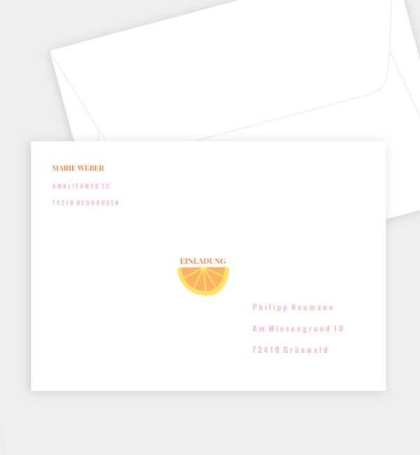 Briefumschlag gerade