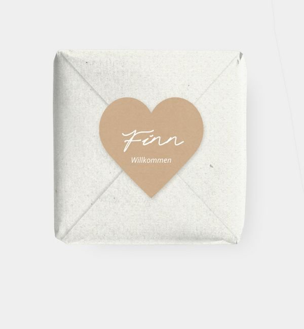 Geschenkaufkleber Herz