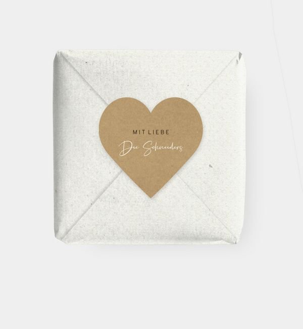 Geschenkaufkleber Herz