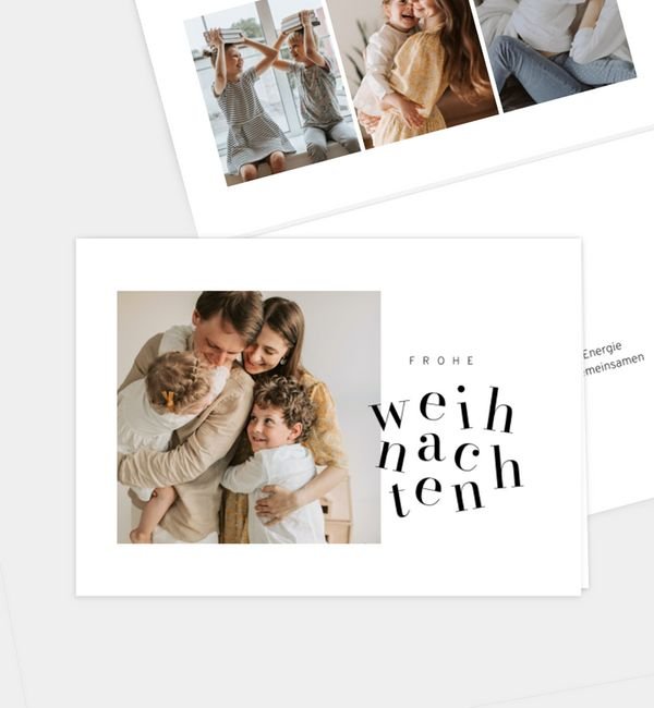 Klappkarte quer, Faltung horizontal