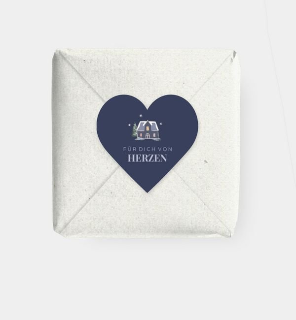 Geschenkaufkleber Herz