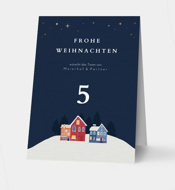 Klappkarte hoch Tischkarte oben