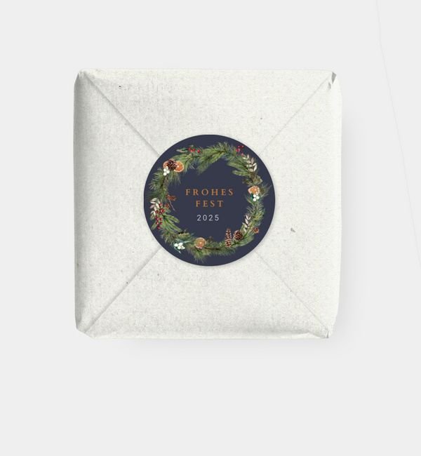 Geschenkaufkleber rund