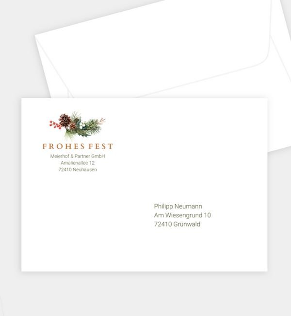 Briefumschlag gerade