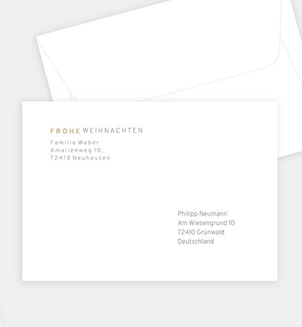 Briefumschlag gerade