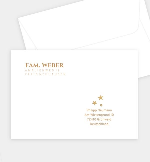 Briefumschlag gerade