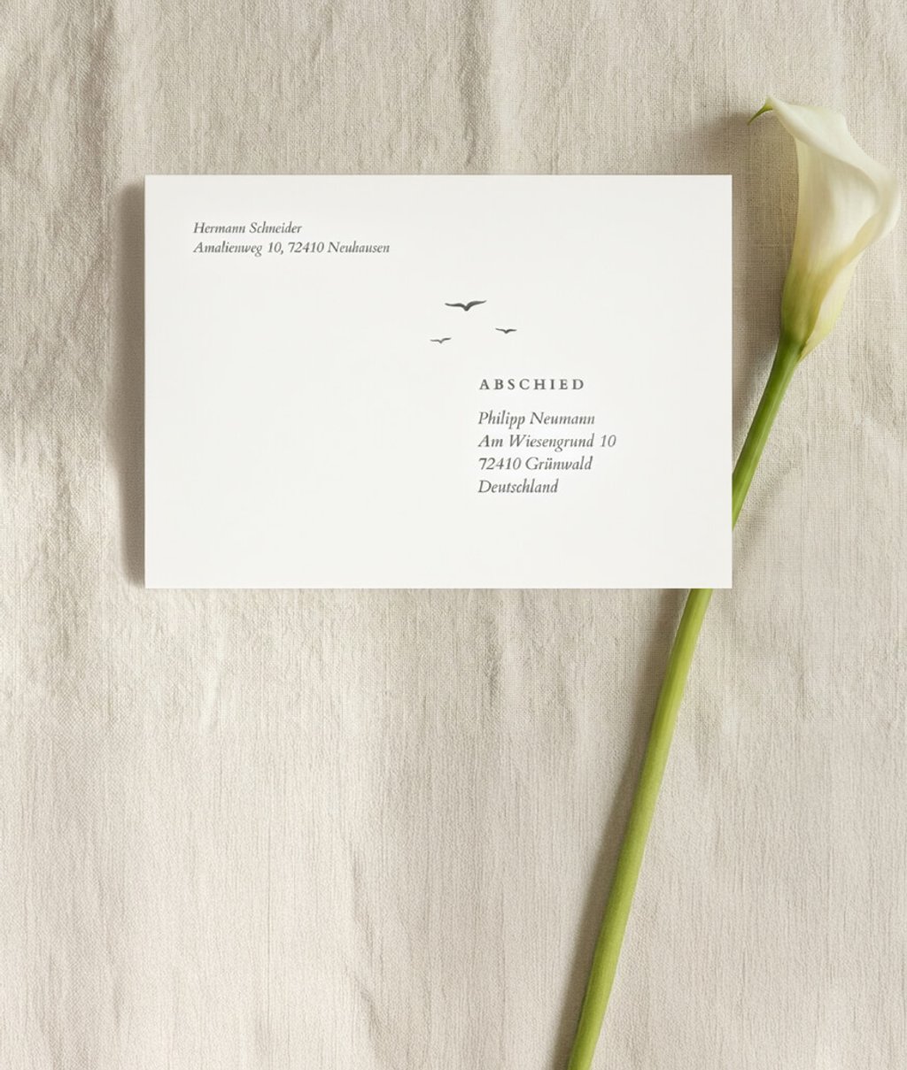 Briefumschlag mit Adressupload