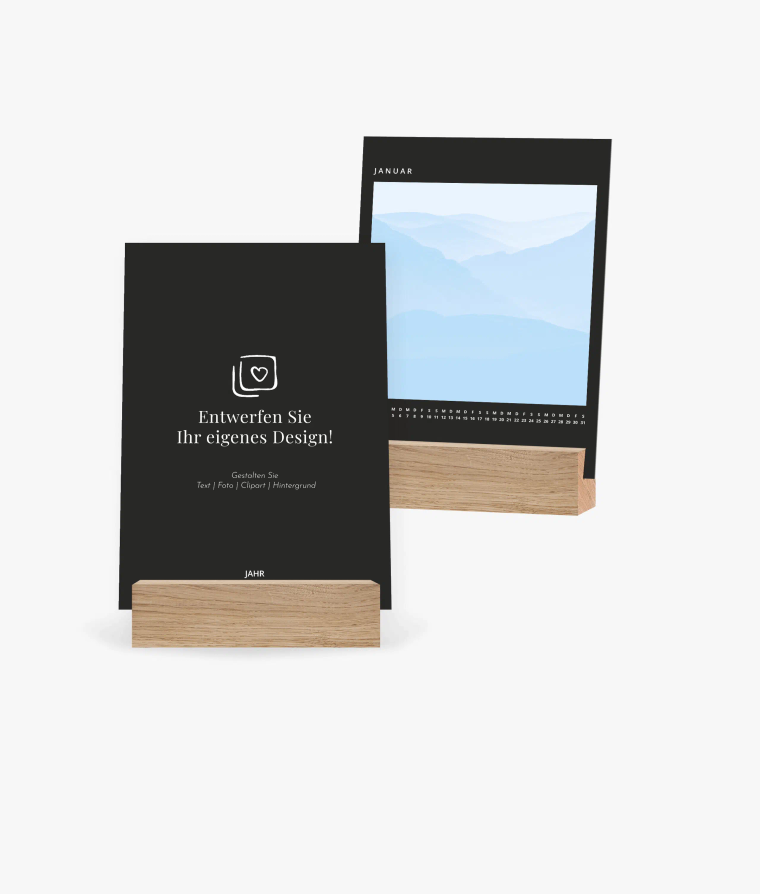 Tischkalender Blanko · Schwarz