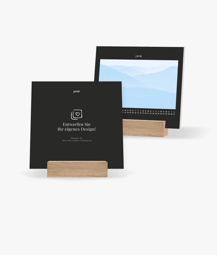 Tischkalender Blanko · Schwarz