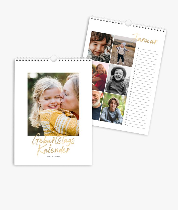 Terminkalender Golden Brush · Geburtstagskalender