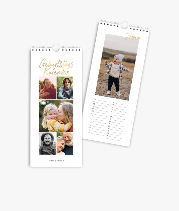 Küchenkalender Golden Brush · Geburtstagskalender