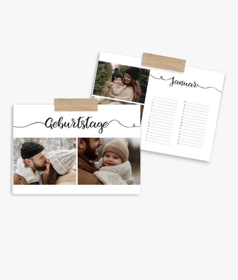 Terminkalender Handlettering · Geburtstagskalender
