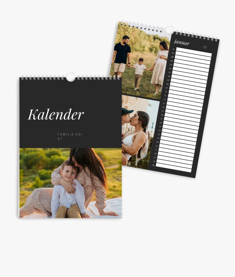 Terminkalender Noir Essence · Geburtstagskalender