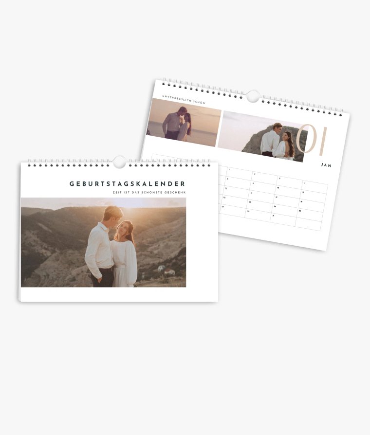 Terminkalender Zeitlos · Geburtstagskalender