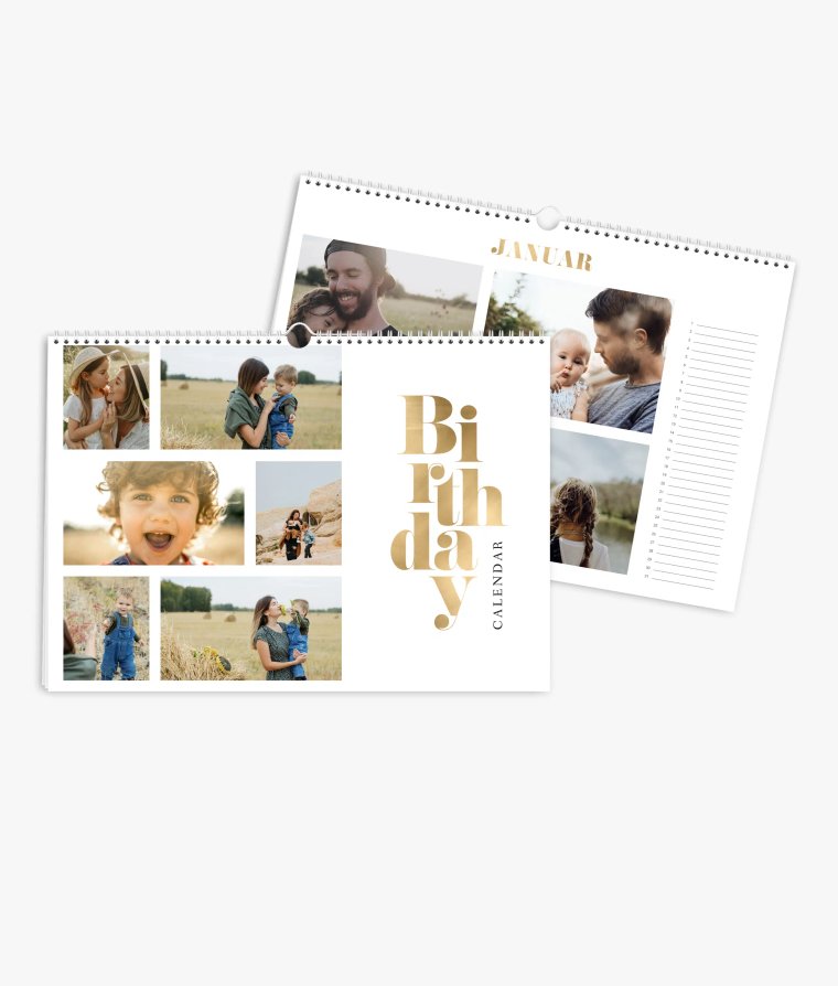 Terminkalender Golden Year · Geburtstagskalender