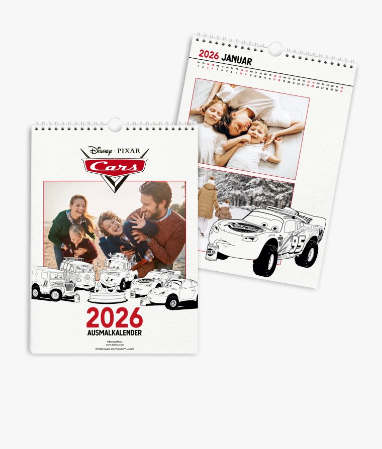 Wandkalender Cars · Ausmalkalender