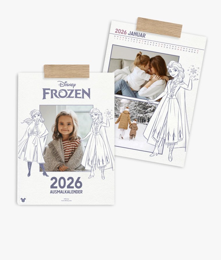 Wandkalender Frozen · Ausmalkalender
