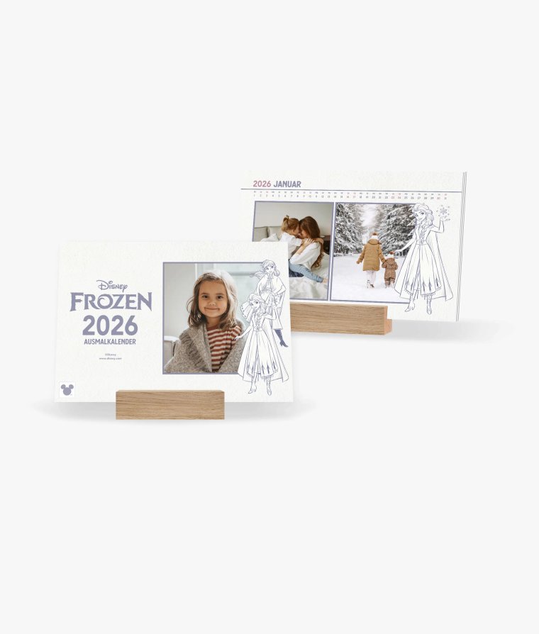 Tischkalender Frozen · Ausmalkalender
