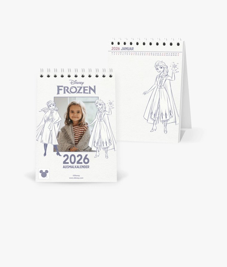 Tischkalender Frozen · Ausmalkalender