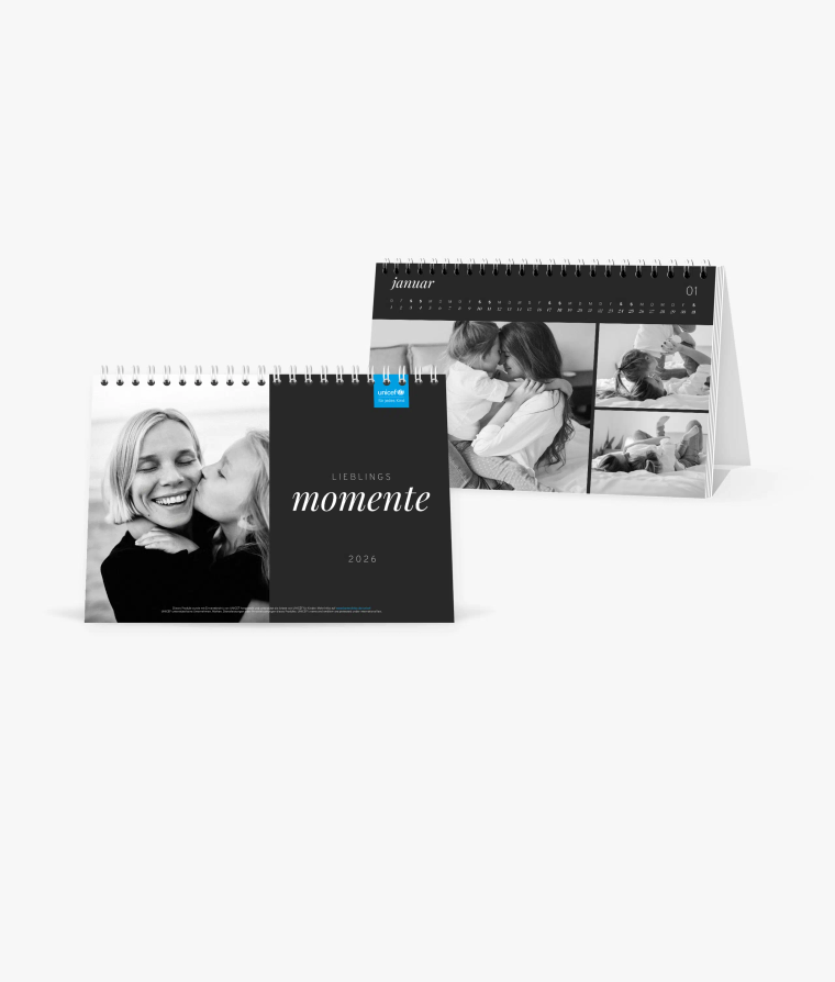 Tischkalender Noir Essence · UNICEF