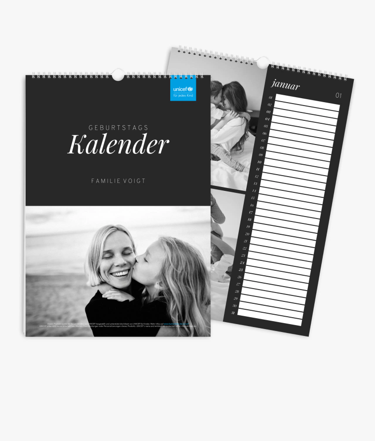 Terminkalender Noir Essence · UNICEF