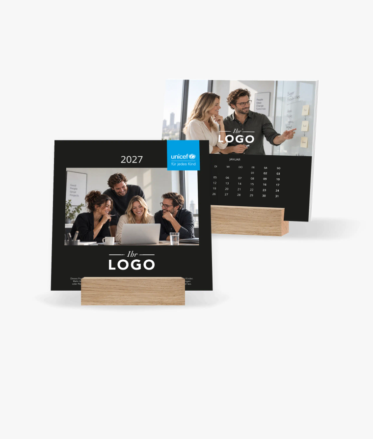 Tischkalender Minimal Black · Geschäftlich · UNICEF
