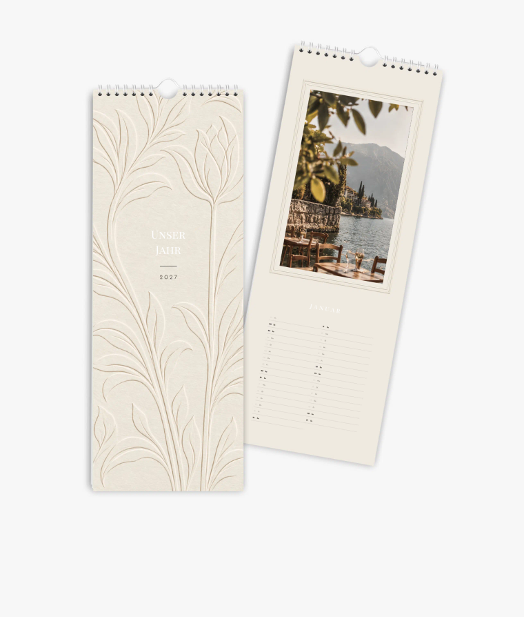 Küchenkalender Papierpoesie in Prägeoptik